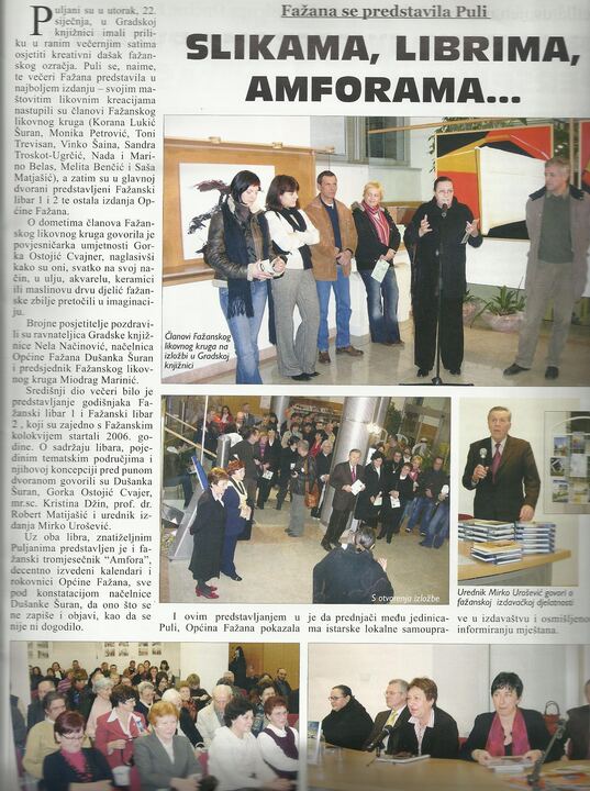 Novinski isječak: Slikama, librima, amforama…